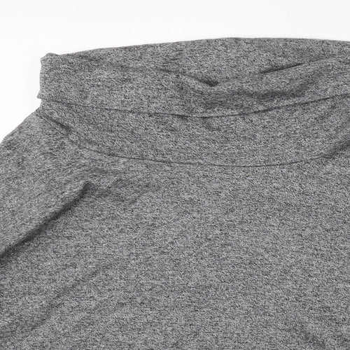 TU Womens Grey Roll Neck  Cotton Pullover Jumper Size 12