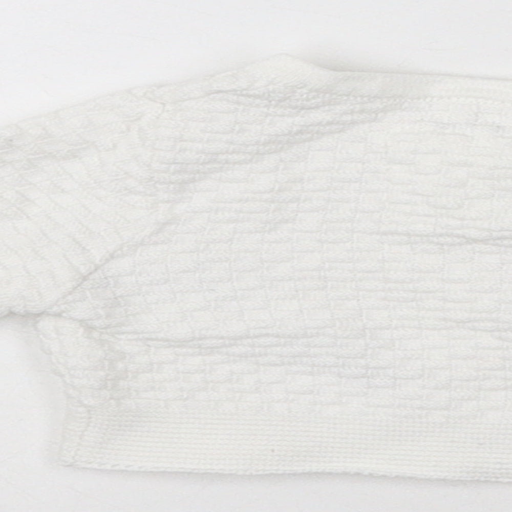 Jasper Conran  White  Cotton Cardigan Jumper Size 3-6 Months