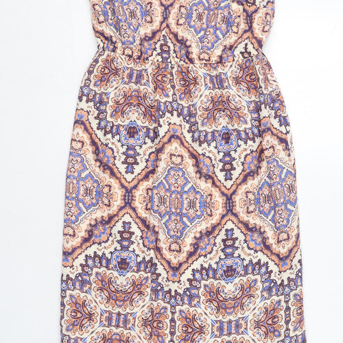 New Look Womens Multicoloured Paisley Polyester Skater Dress  Size 8  Sweetheart