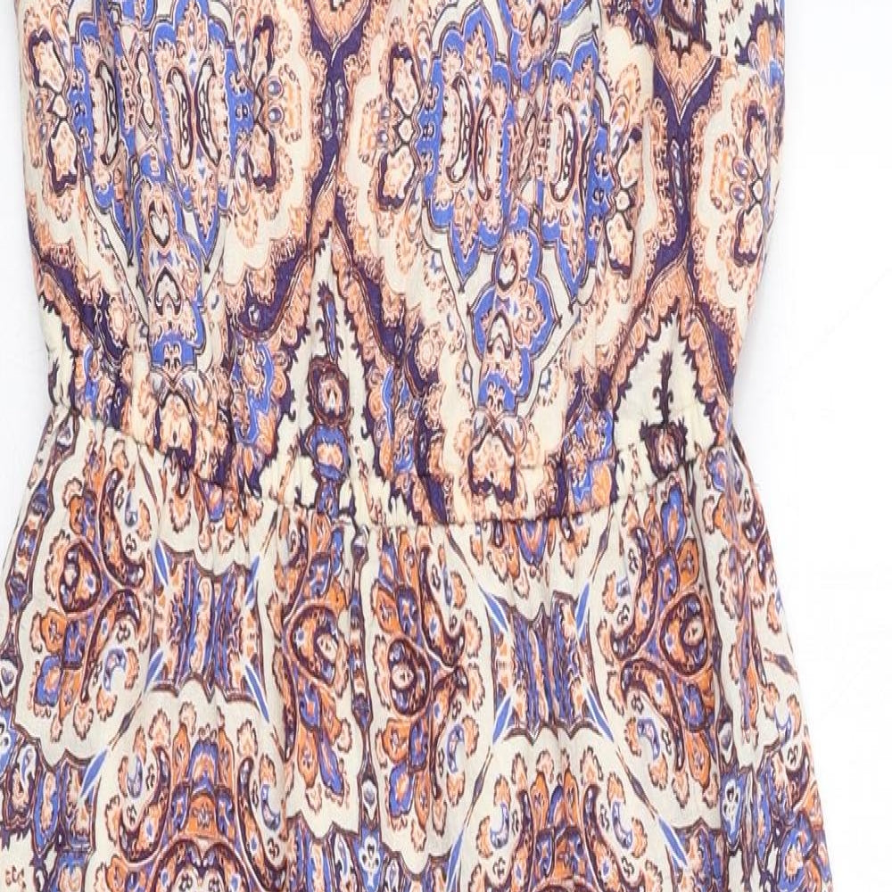 New Look Womens Multicoloured Paisley Polyester Skater Dress  Size 8  Sweetheart