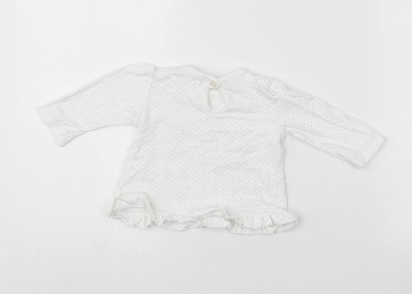 George Baby Multicoloured Polka Dot Cotton Basic Polo Size 3-6 Months Round Neck