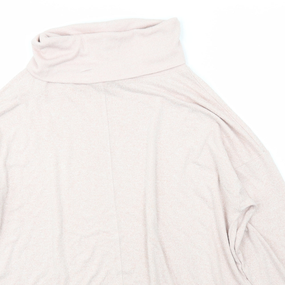 NEXT Womens Pink Roll Neck  Viscose Pullover Jumper Size 14