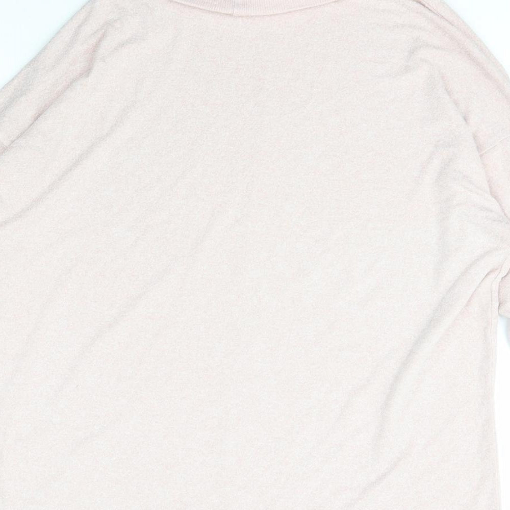 NEXT Womens Pink Roll Neck  Viscose Pullover Jumper Size 14