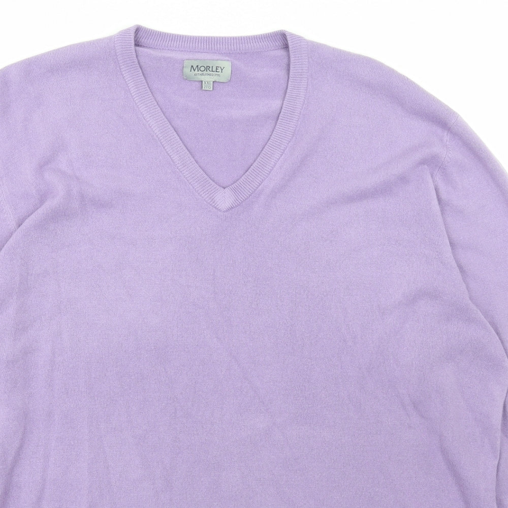 Morley Mens Pink  Acrylic Pullover Sweatshirt Size 2XL