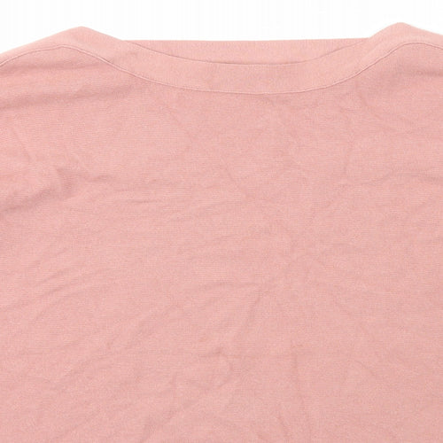 Le Conte Womens Pink Boat Neck  Modal Pullover Jumper Size 14