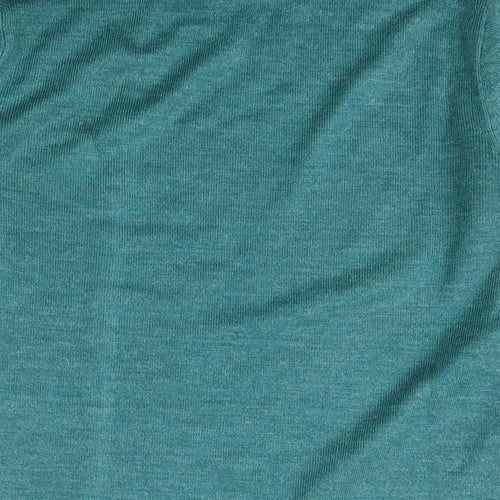 Casamia Womens Green Roll Neck Striped Acrylic Pullover Jumper Size S