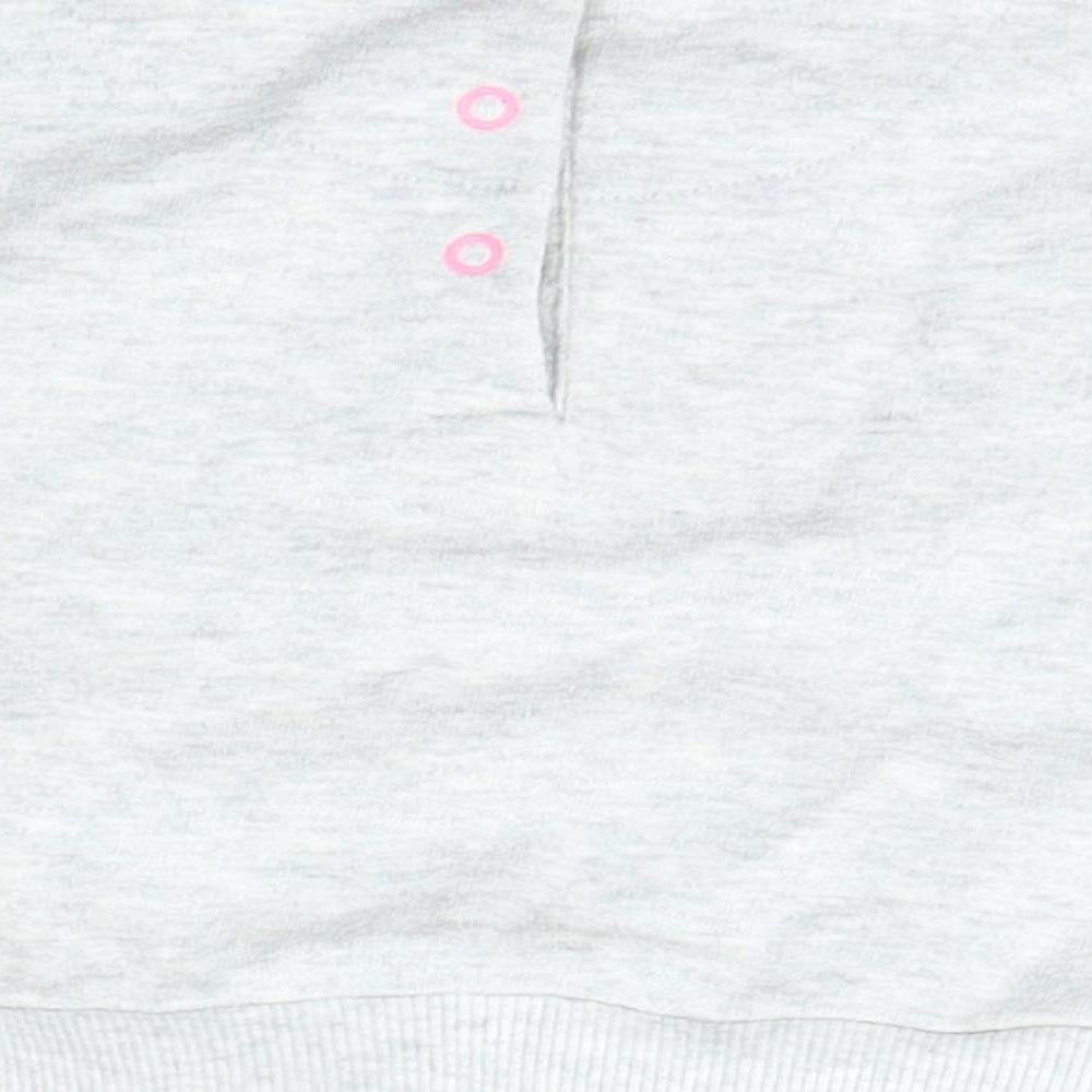 NEXT Girls Grey  Cotton Pullover Jumper Size 3-6 Months  Snap