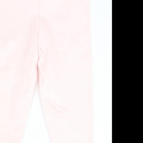Losan Girls Pink  Cotton Jogger Leggings Size 12 Months  Pullover