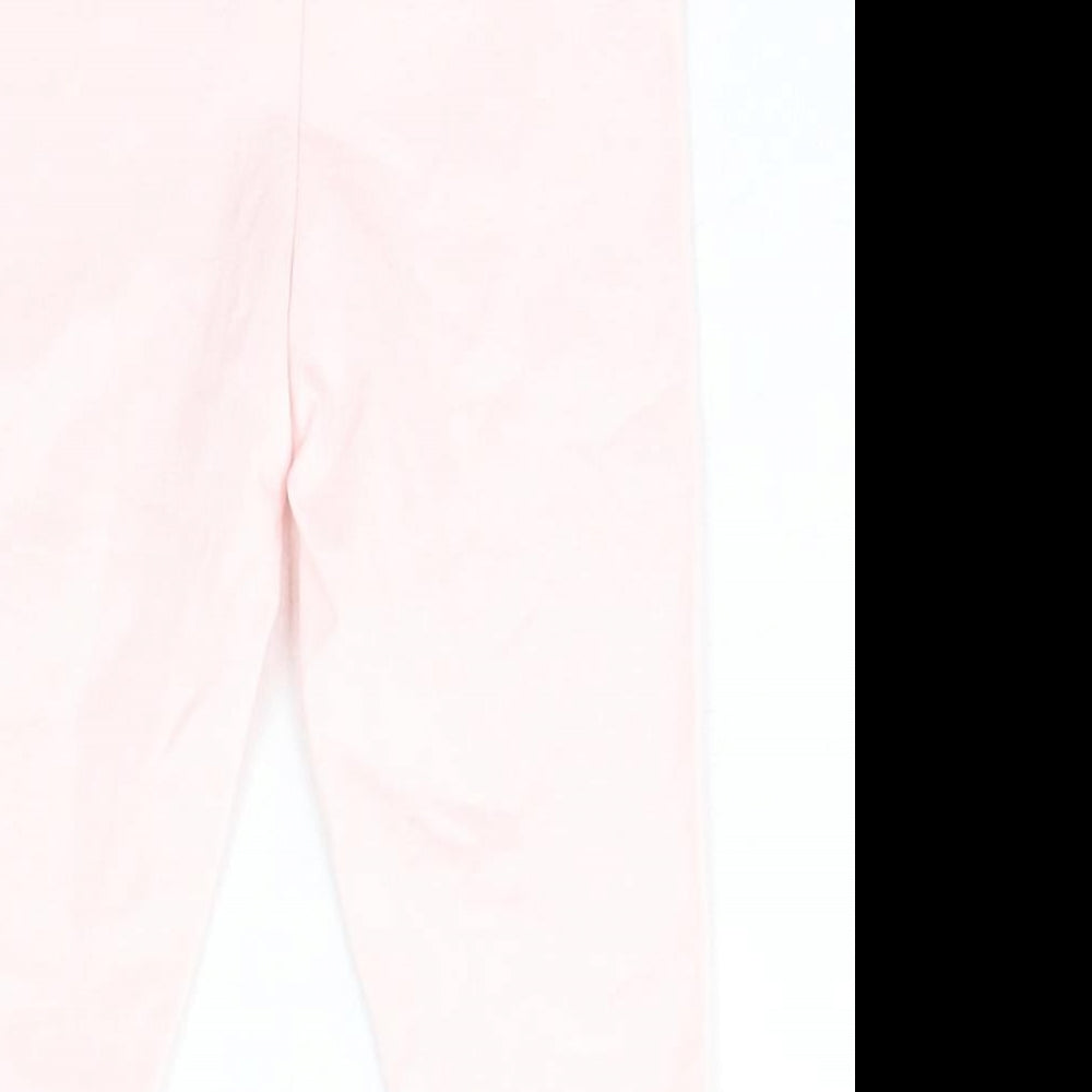 Losan Girls Pink  Cotton Jogger Leggings Size 12 Months  Pullover