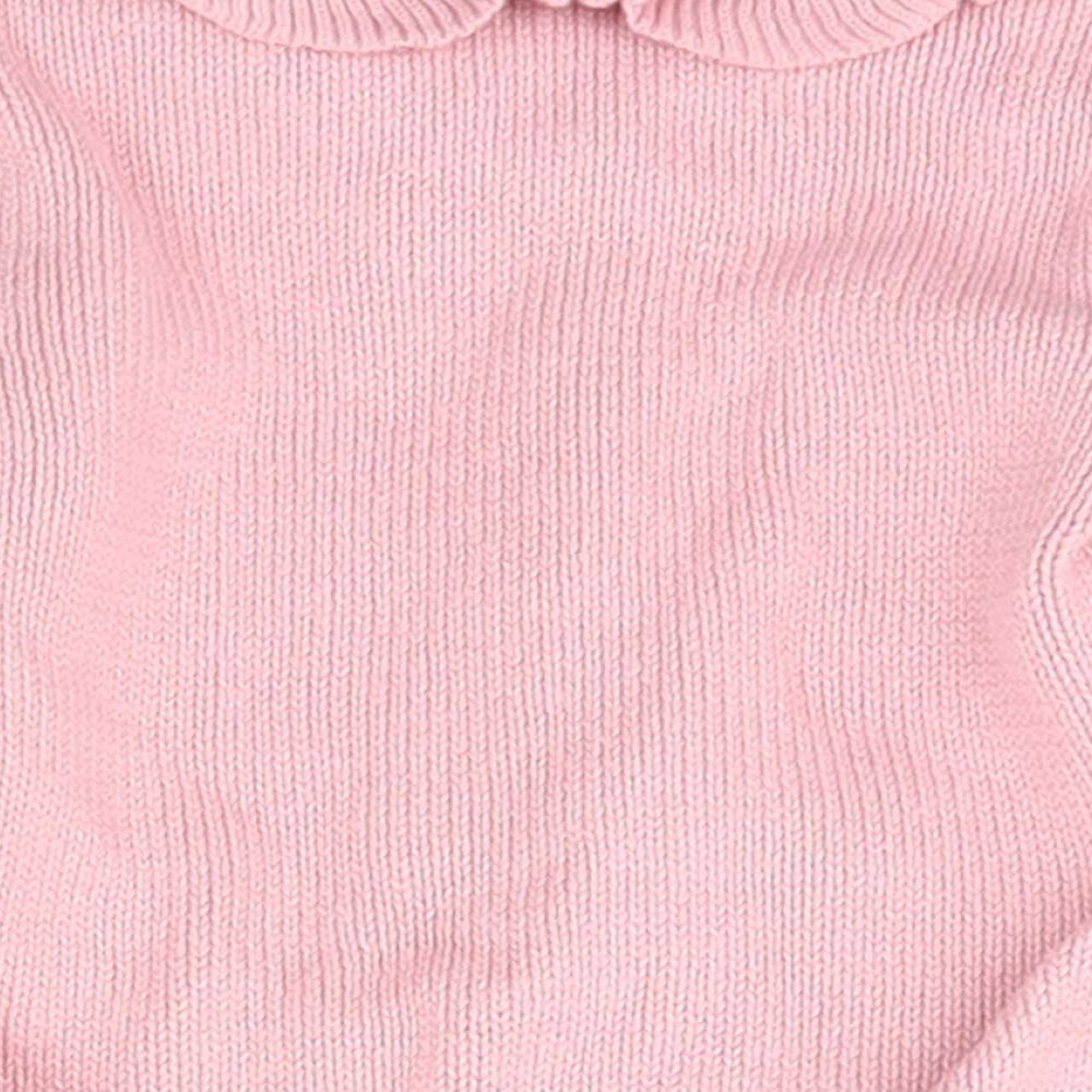 NEXT Girls Pink  Cotton Cardigan Jumper Size 3-6 Months  Button - bunny