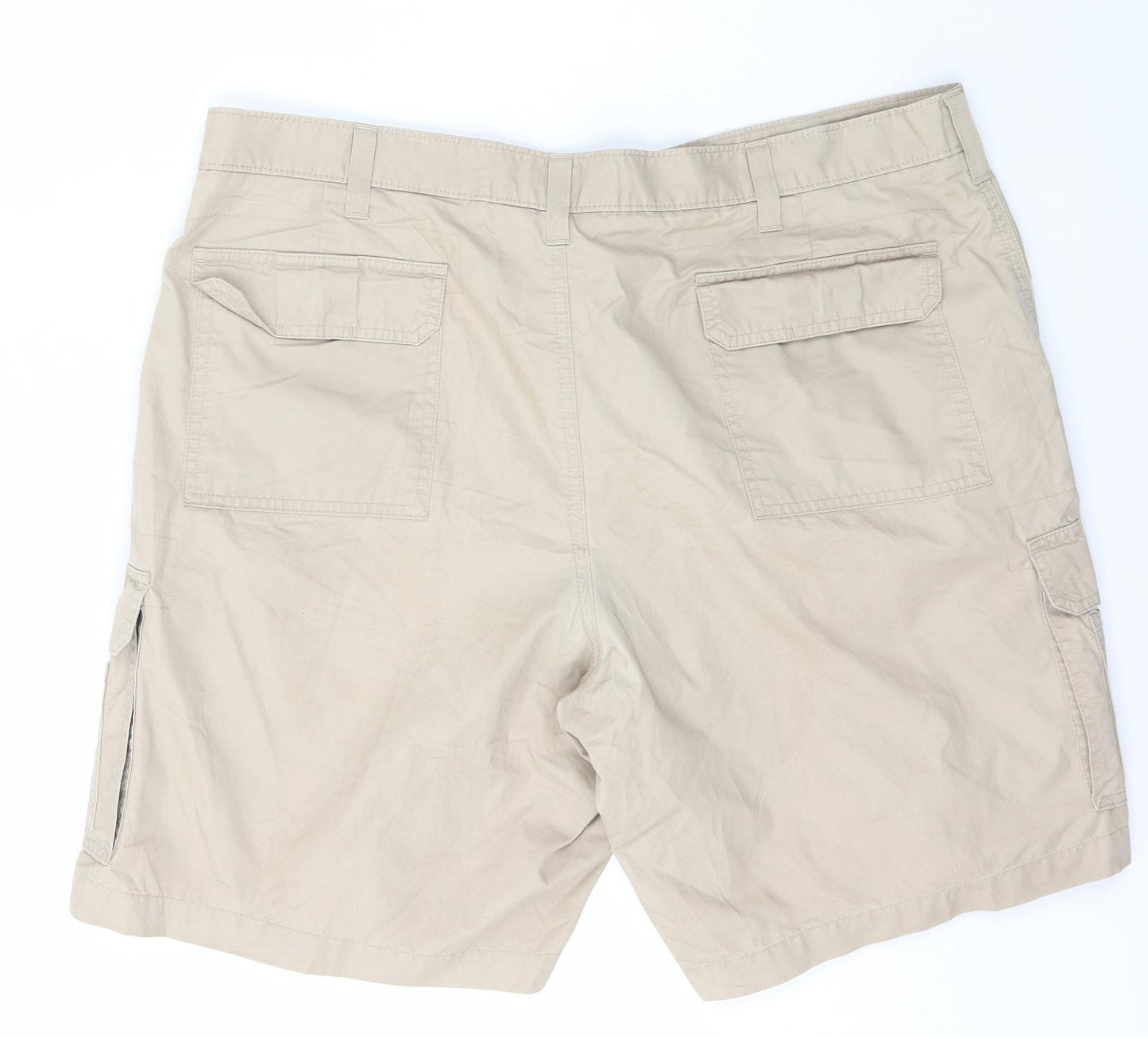 Blue Harbour Mens Beige  Cotton Cargo Shorts Size 40 L6 in Regular Buckle - Marks and Spencer