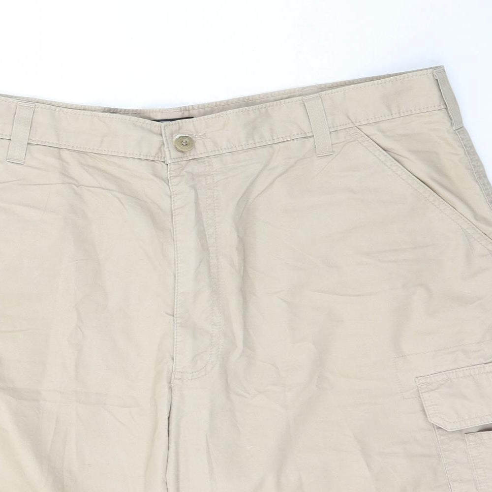 Blue Harbour Mens Beige  Cotton Cargo Shorts Size 40 L6 in Regular Buckle - Marks and Spencer