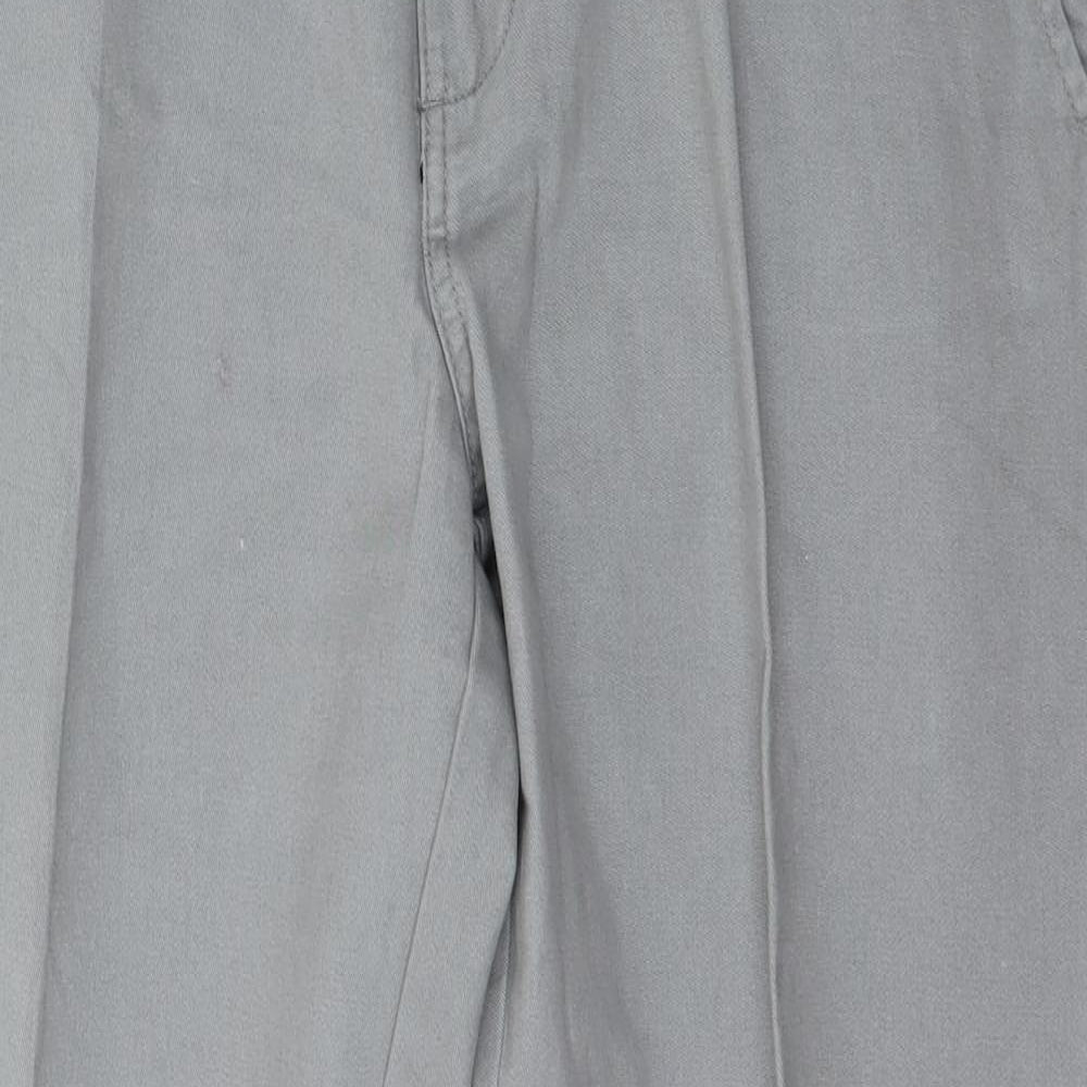 Maine Mens Grey  Cotton Trousers  Size 34 L26 in Regular Button