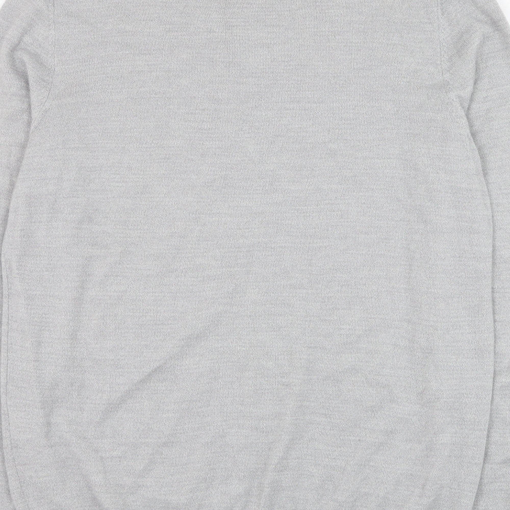 Lipsy Mens Grey Round Neck  Acrylic Pullover Jumper Size XL