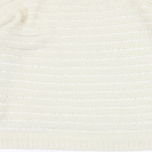 Jane Norman Womens Ivory Round Neck  Acrylic Pullover Jumper Size 10