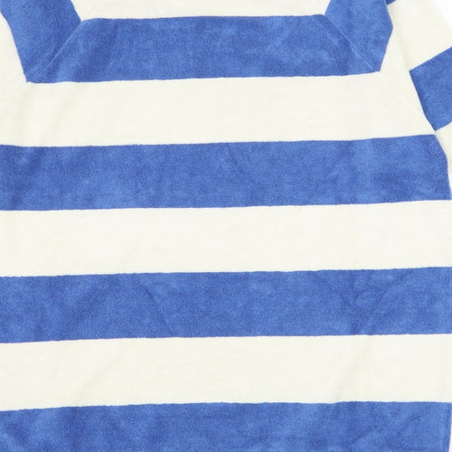 John Lewis Womens Ivory Round Neck Striped Cotton Pullover Jumper Size S   - Beach