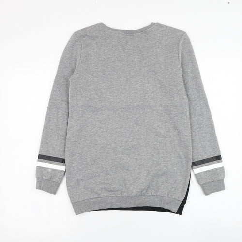 H&M Girls Grey  Cotton Pullover Sweatshirt Size 11-12 Years  Pullover - BRKLYN