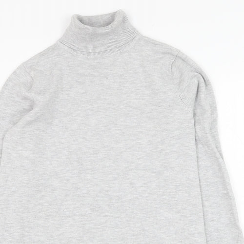 M&Co Womens Grey Roll Neck  Viscose Pullover Jumper Size 10