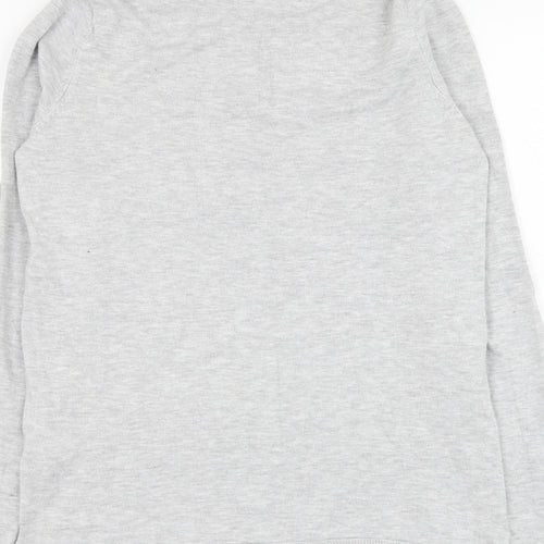 M&Co Womens Grey Roll Neck  Viscose Pullover Jumper Size 10
