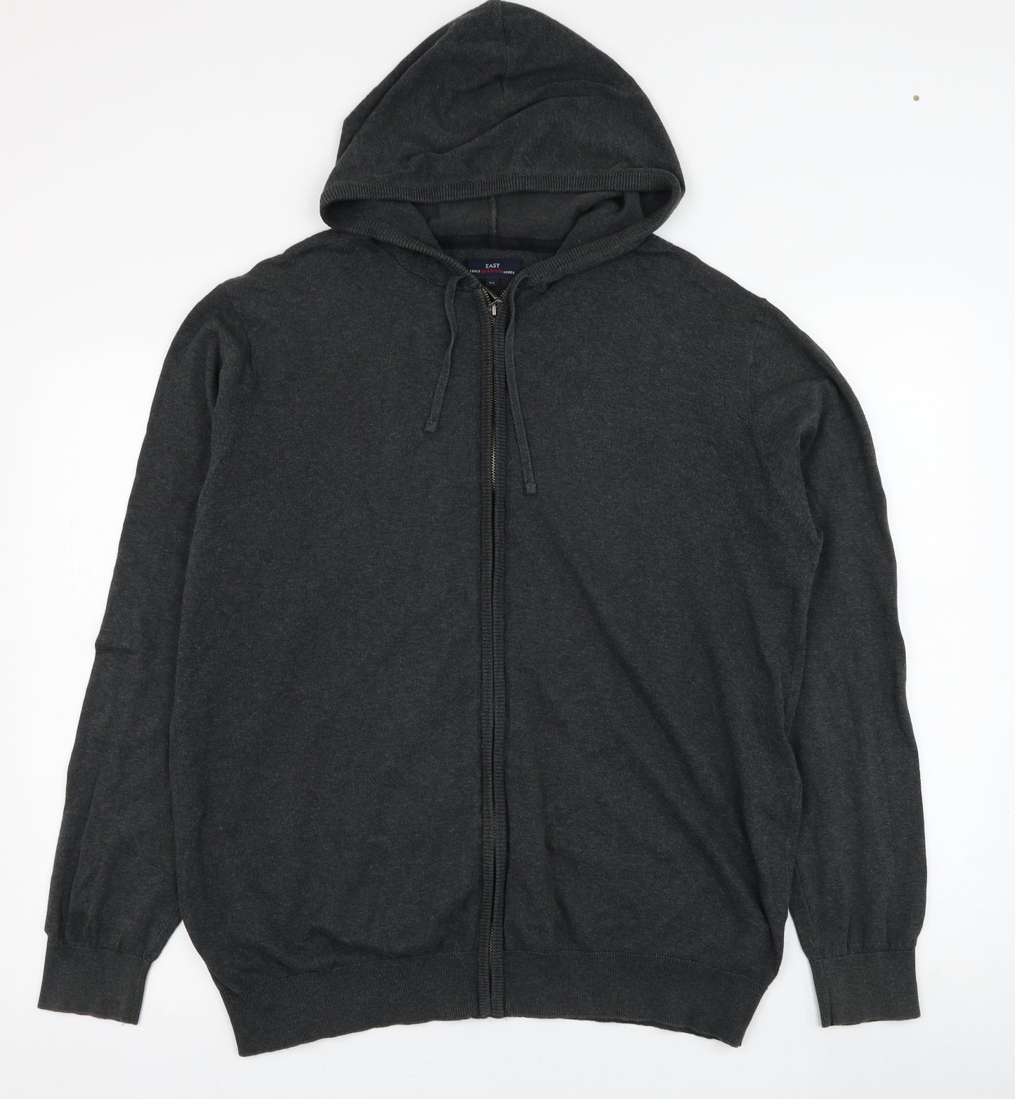 Matalan Mens Grey  Cotton Full Zip Hoodie Size XL