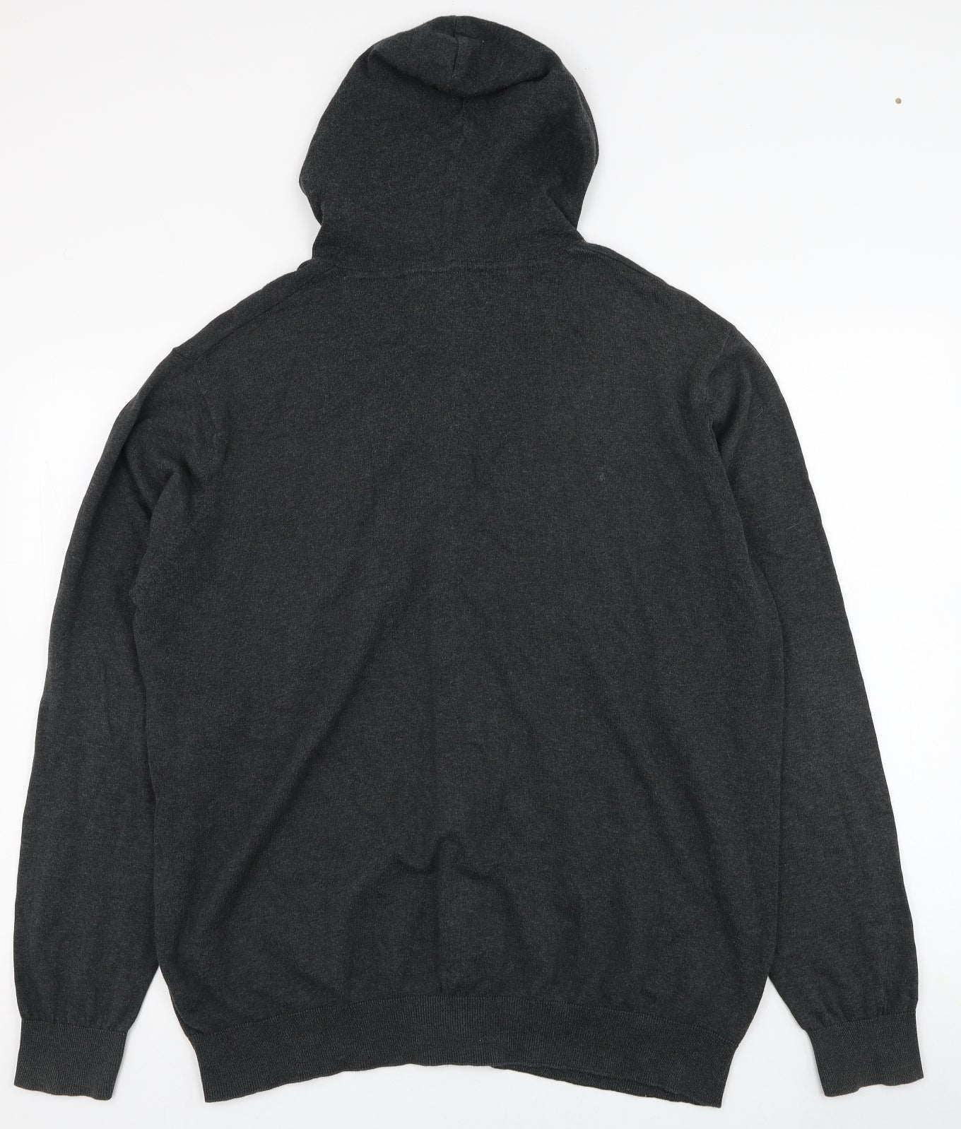 Matalan Mens Grey  Cotton Full Zip Hoodie Size XL