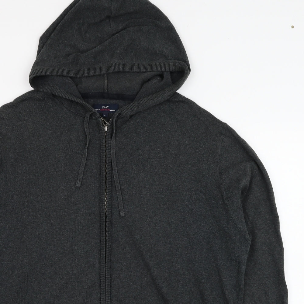Matalan Mens Grey  Cotton Full Zip Hoodie Size XL
