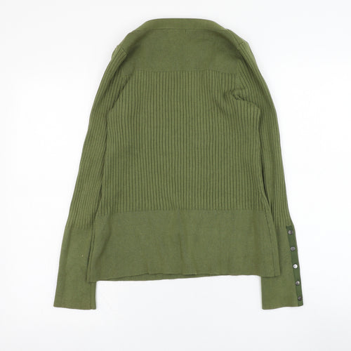 Linea Womens Green Round Neck  Viscose Pullover Jumper Size M