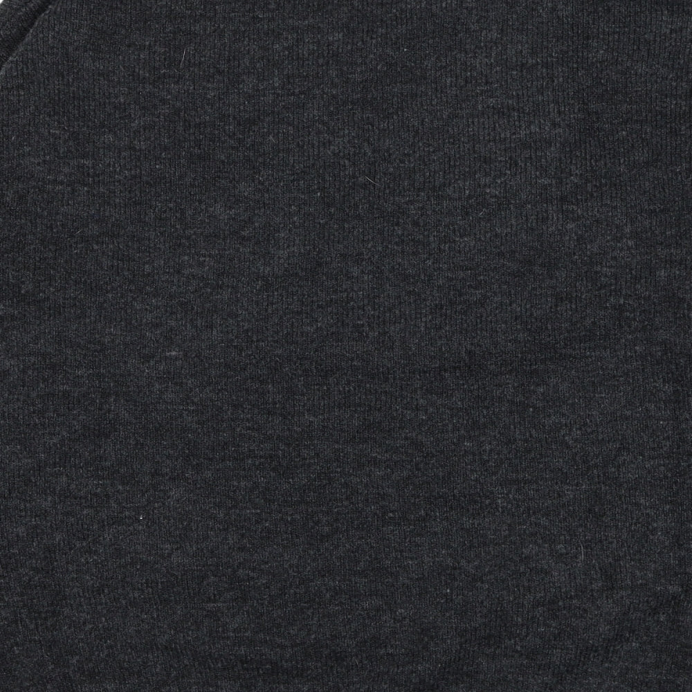 F&F Womens Grey Round Neck  Polyester Pullover Jumper Size L   - Christmas