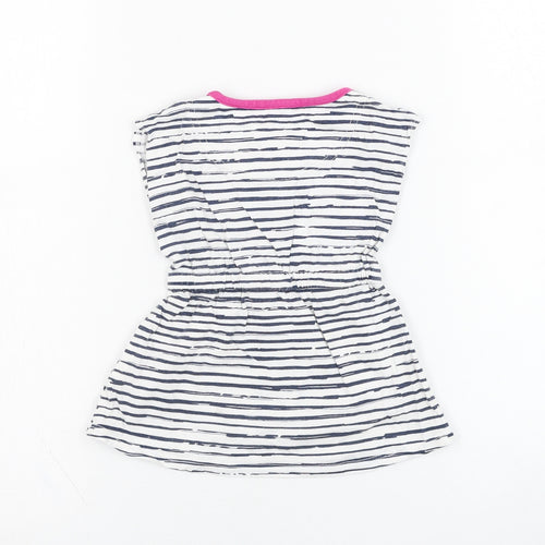 Converse Girls White Striped Cotton A-Line  Size 18 Months  Round Neck Pullover