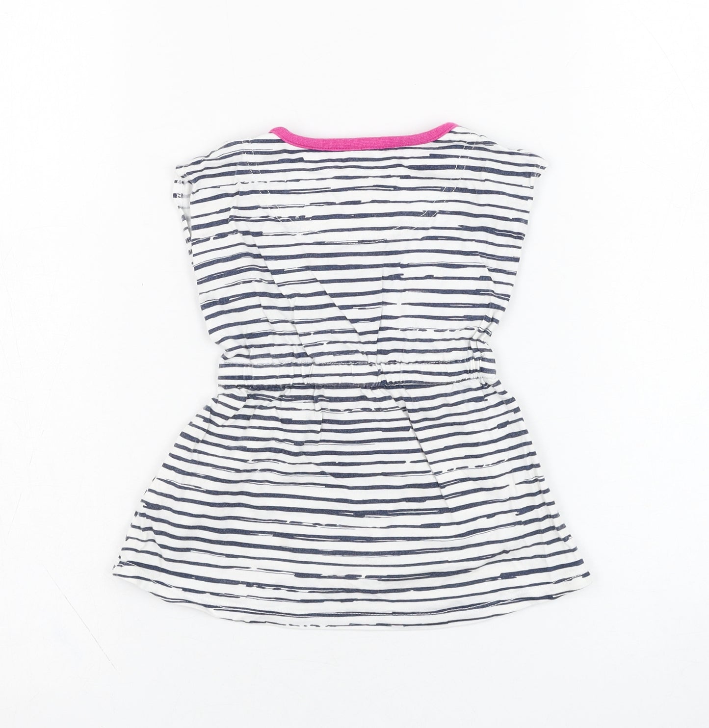 Converse Girls White Striped Cotton A-Line  Size 18 Months  Round Neck Pullover