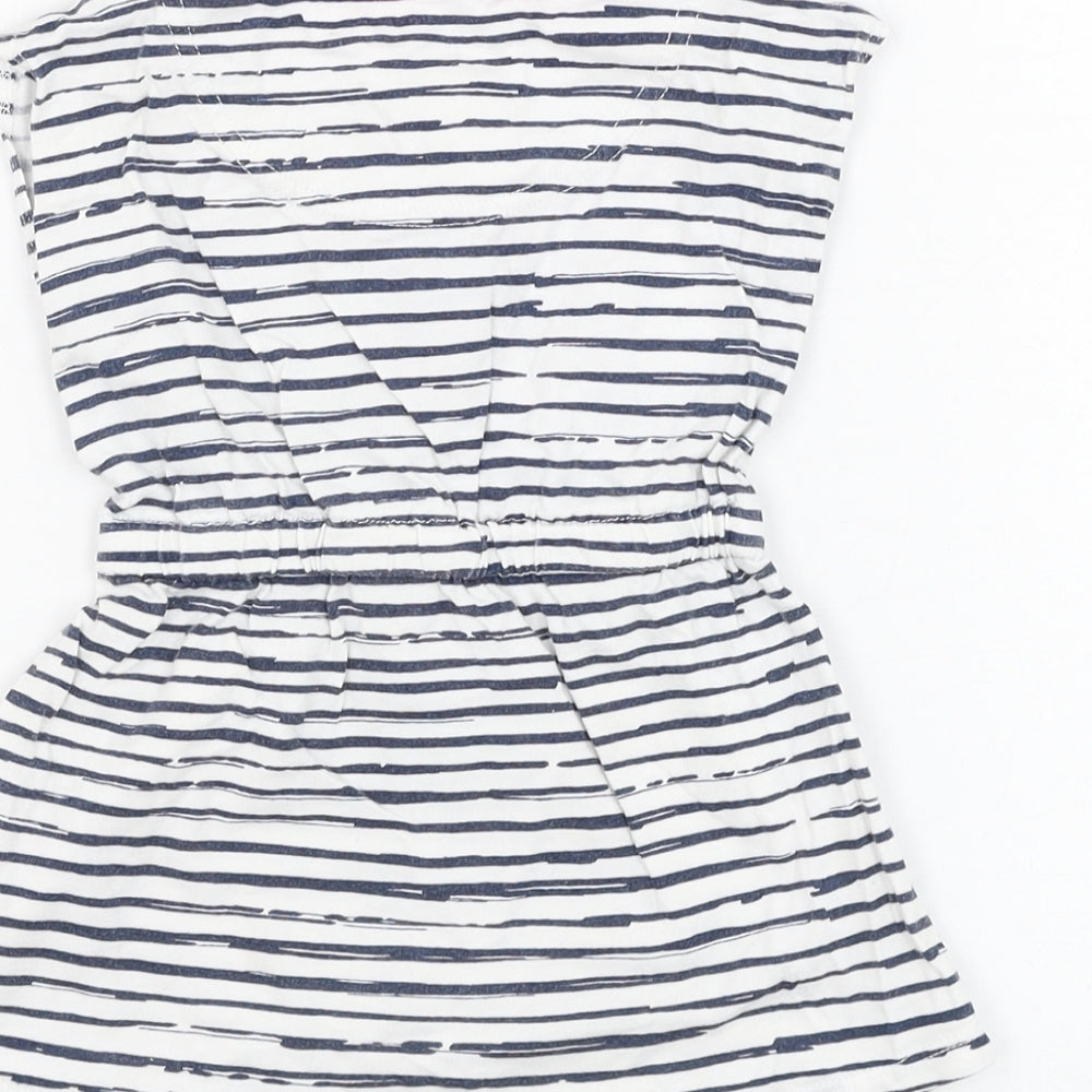 Converse Girls White Striped Cotton A-Line  Size 18 Months  Round Neck Pullover