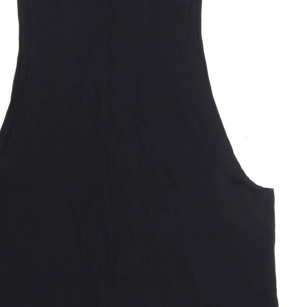 ASOS 4505 Womens Black  Cotton Camisole Tank Size 10 Crew Neck