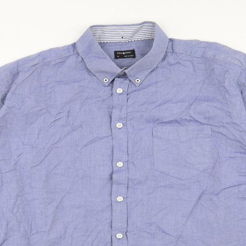 Pre End Mens Black  Cotton  Button-Up Size XL Collared Button