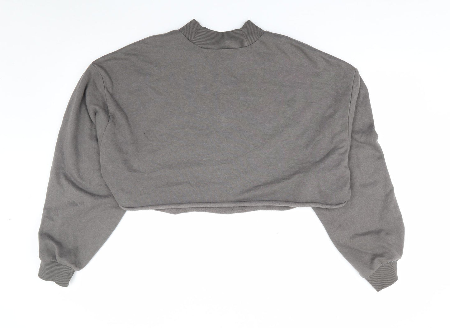 H&M Womens Green Crew Neck  Cotton Pullover Jumper Size XL