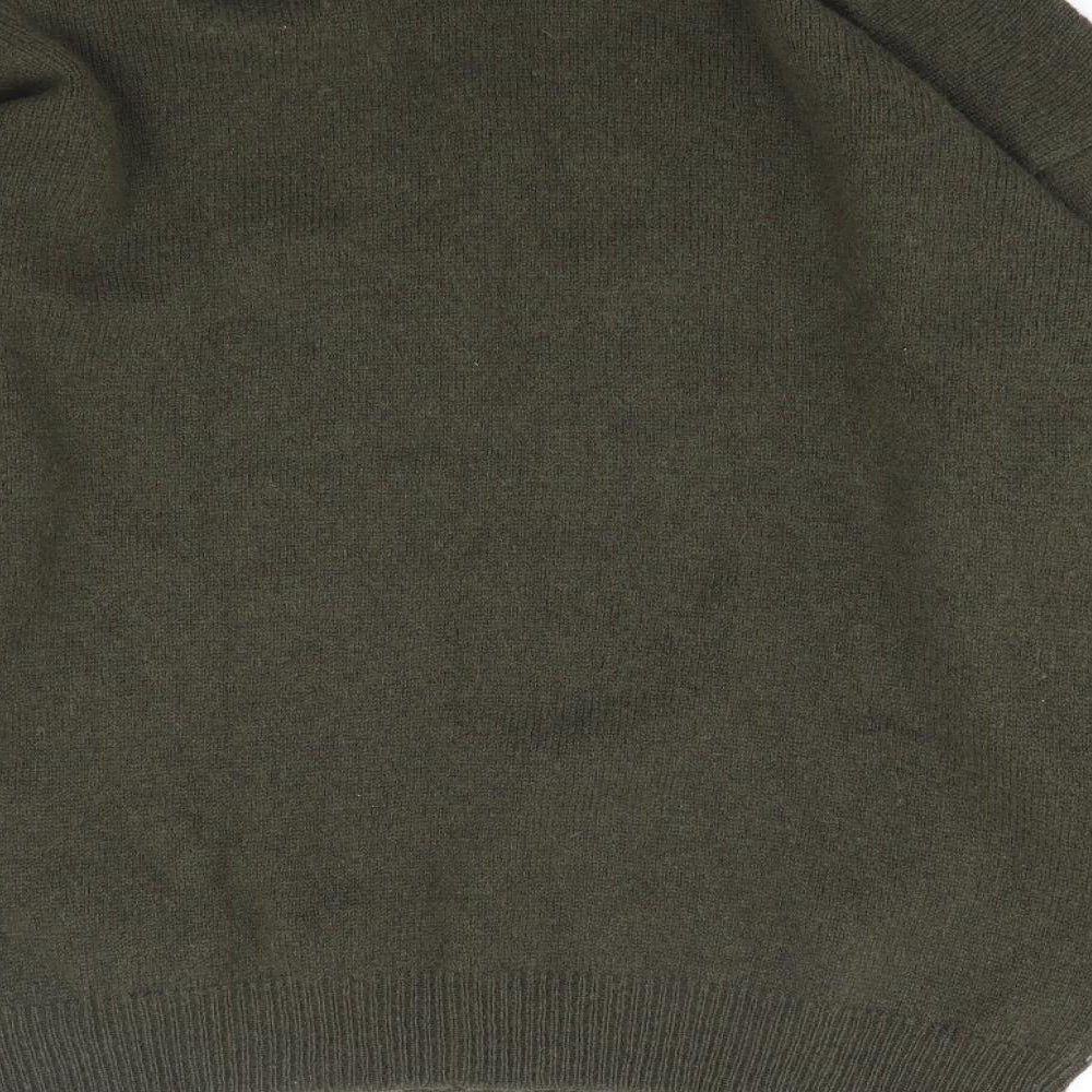 Mackinnon of Scotland Mens Green Crew Neck  Wool Pullover Jumper Size M   - Lambswool