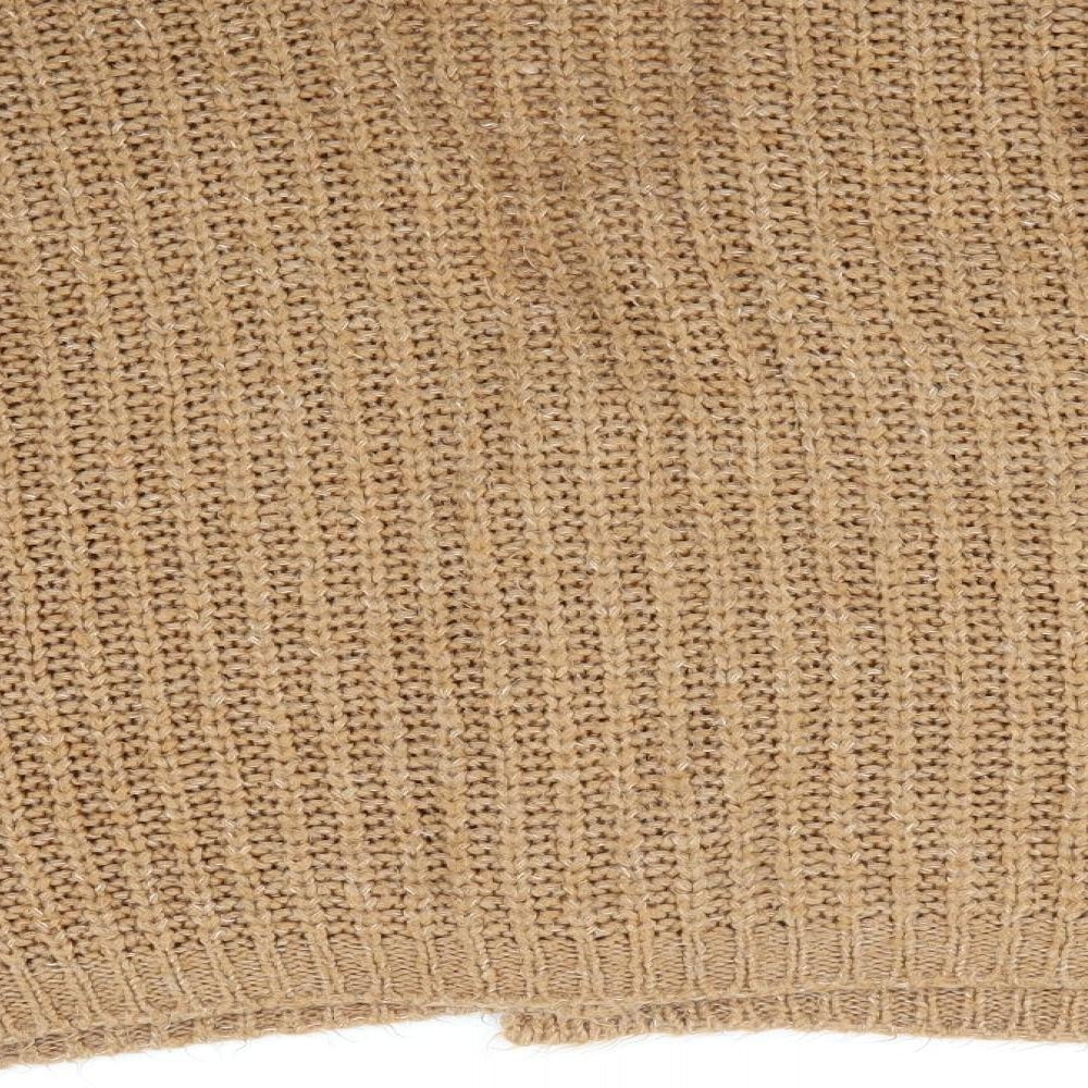 NEXT Womens Brown V-Neck  Acrylic Cardigan Jumper Size S