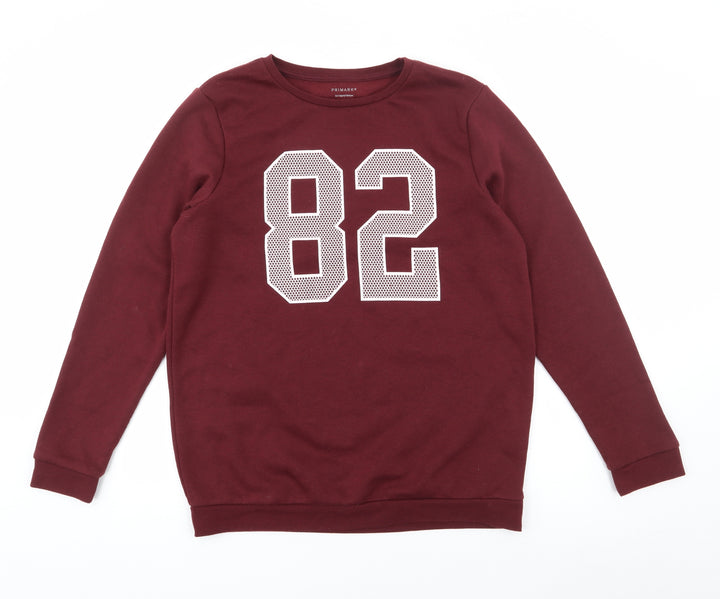 Primark Girls Red  Polyester Pullover Sweatshirt Size 13-14 Years  Pullover