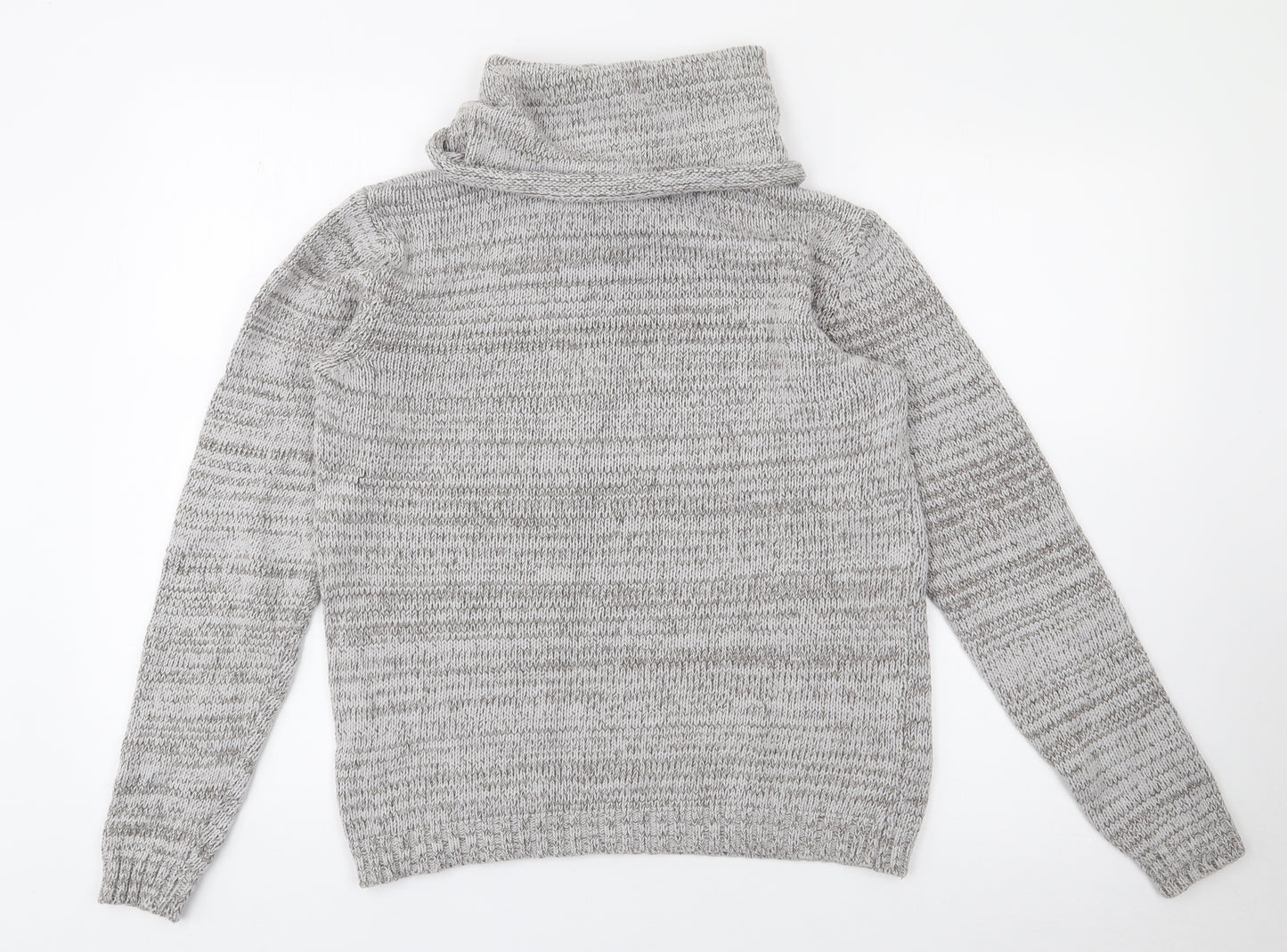 Will's Vegan Store Womens Green Roll Neck  Cotton Pullover Jumper Size M