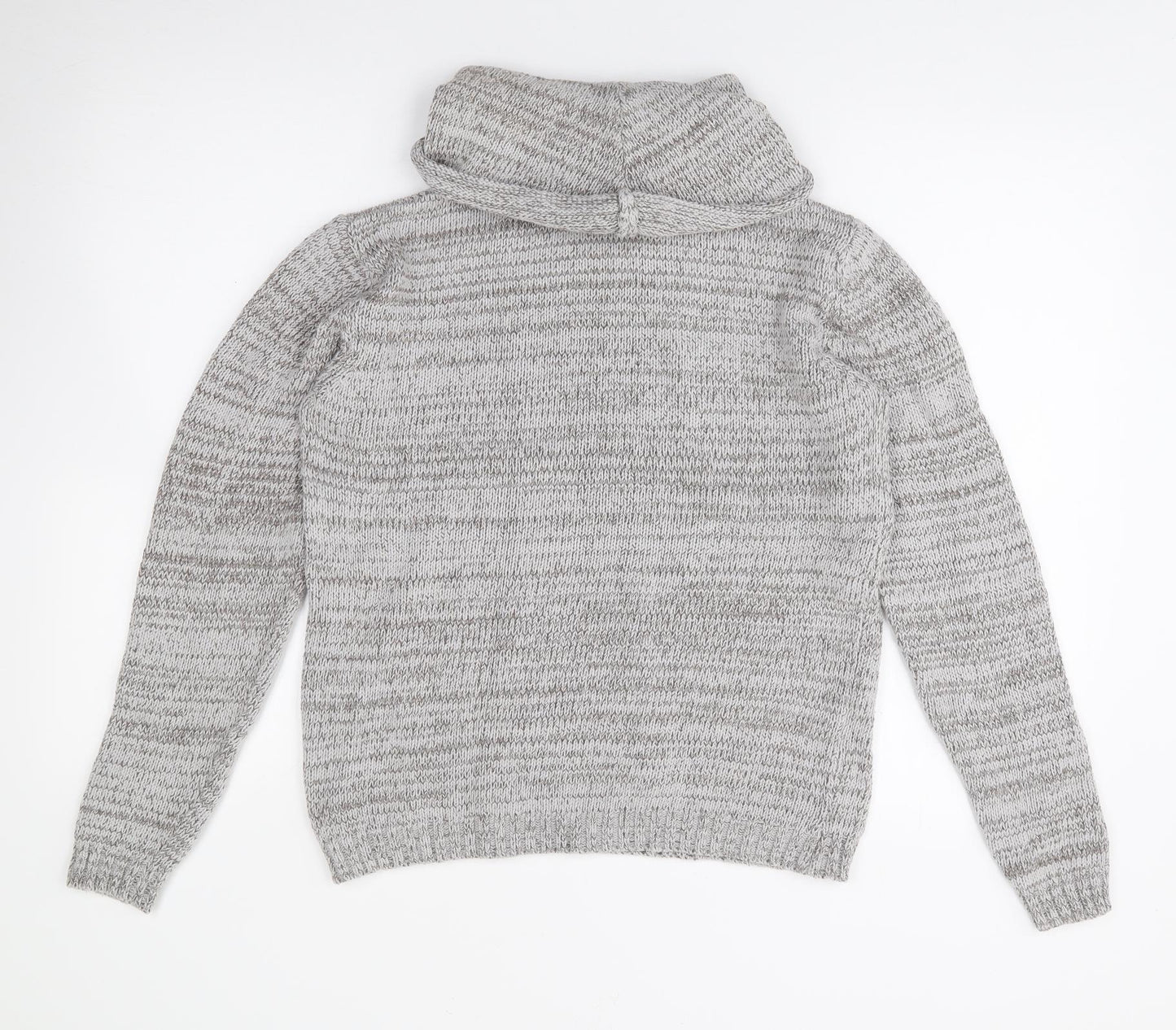 Will's Vegan Store Womens Green Roll Neck  Cotton Pullover Jumper Size M