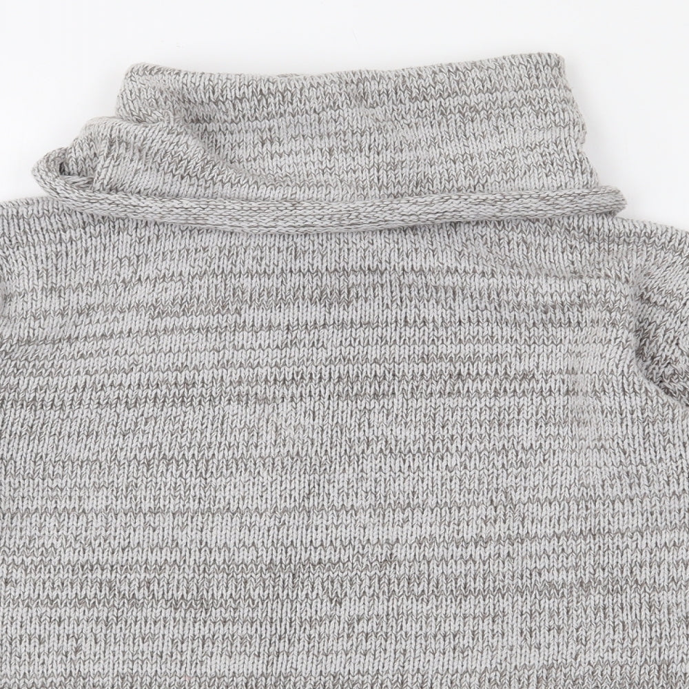Will's Vegan Store Womens Green Roll Neck  Cotton Pullover Jumper Size M