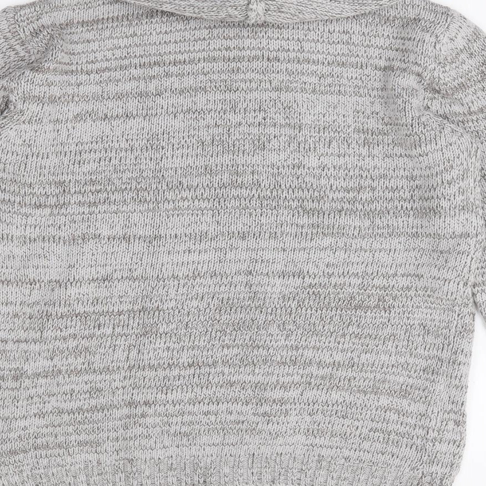 Will's Vegan Store Womens Green Roll Neck  Cotton Pullover Jumper Size M