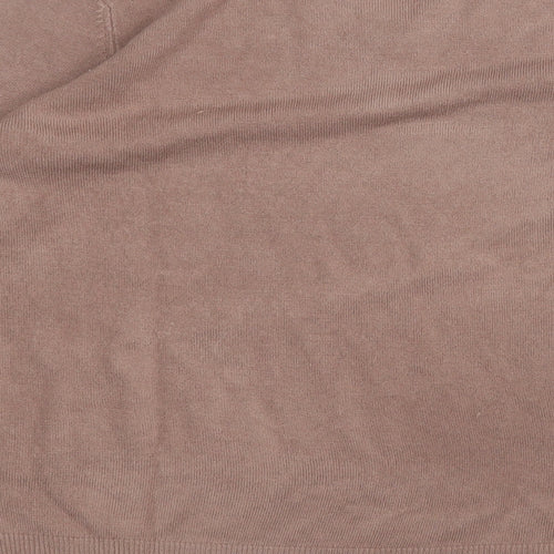 Primark Womens Brown V-Neck  Acrylic Pullover Jumper Size S
