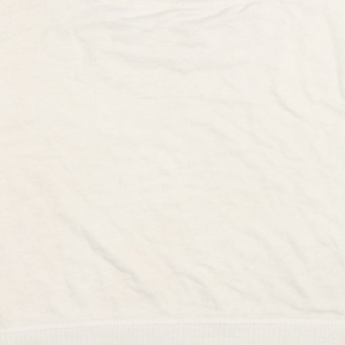 Boux Avenue Womens White Round Neck  Viscose Pullover Jumper Size 8