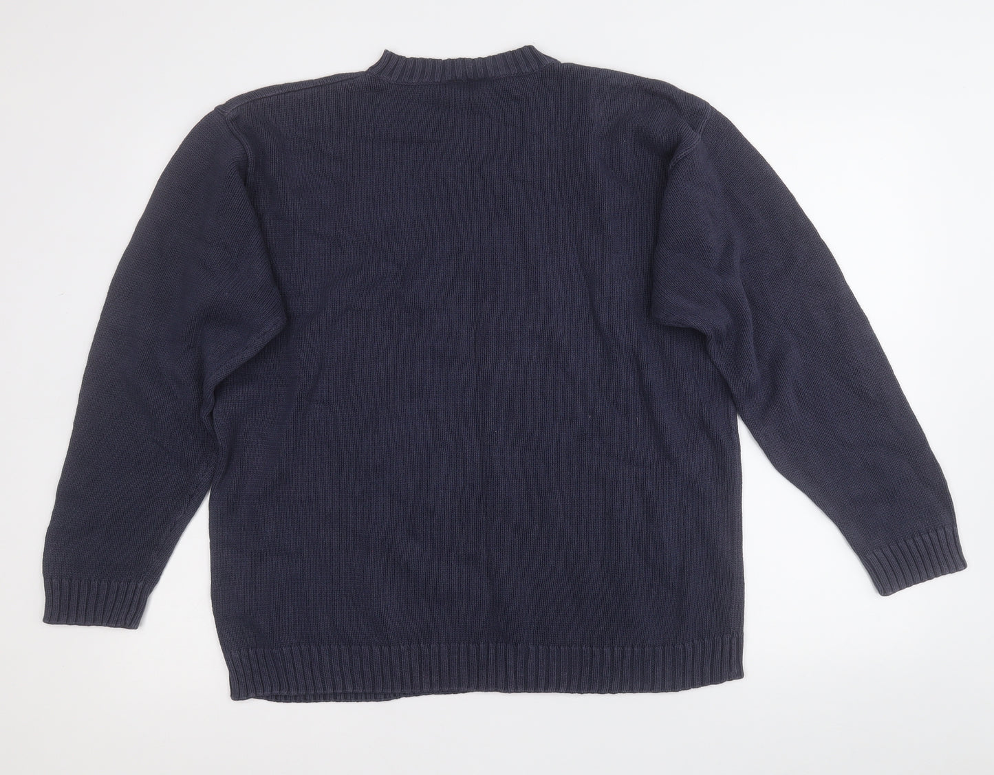 Essentials Womens Blue  Cotton Pullover Sweatshirt Size 18
