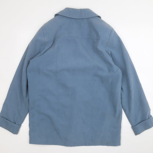 Bonmarché Womens Blue   Trench Coat Coat Size 14  Hook & Eye