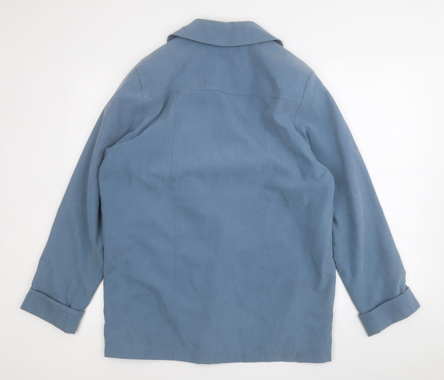 Bonmarché Womens Blue   Trench Coat Coat Size 14  Hook & Eye