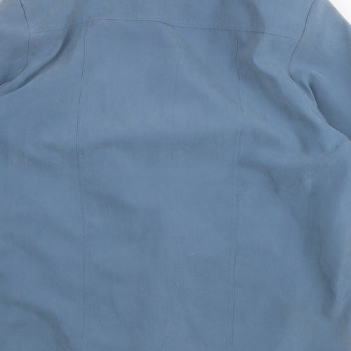 Bonmarché Womens Blue   Trench Coat Coat Size 14  Hook & Eye