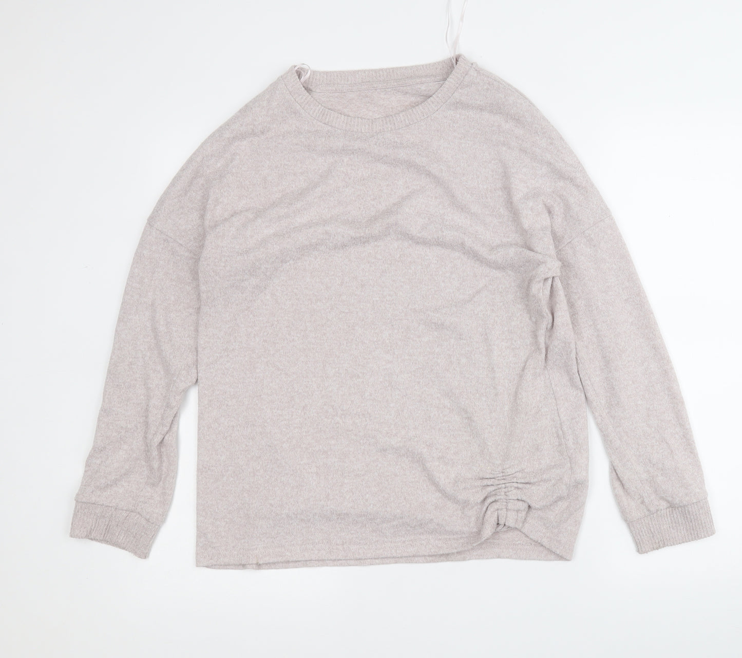 Jeff & Co Womens Pink Round Neck  Polyester Pullover Jumper Size 10