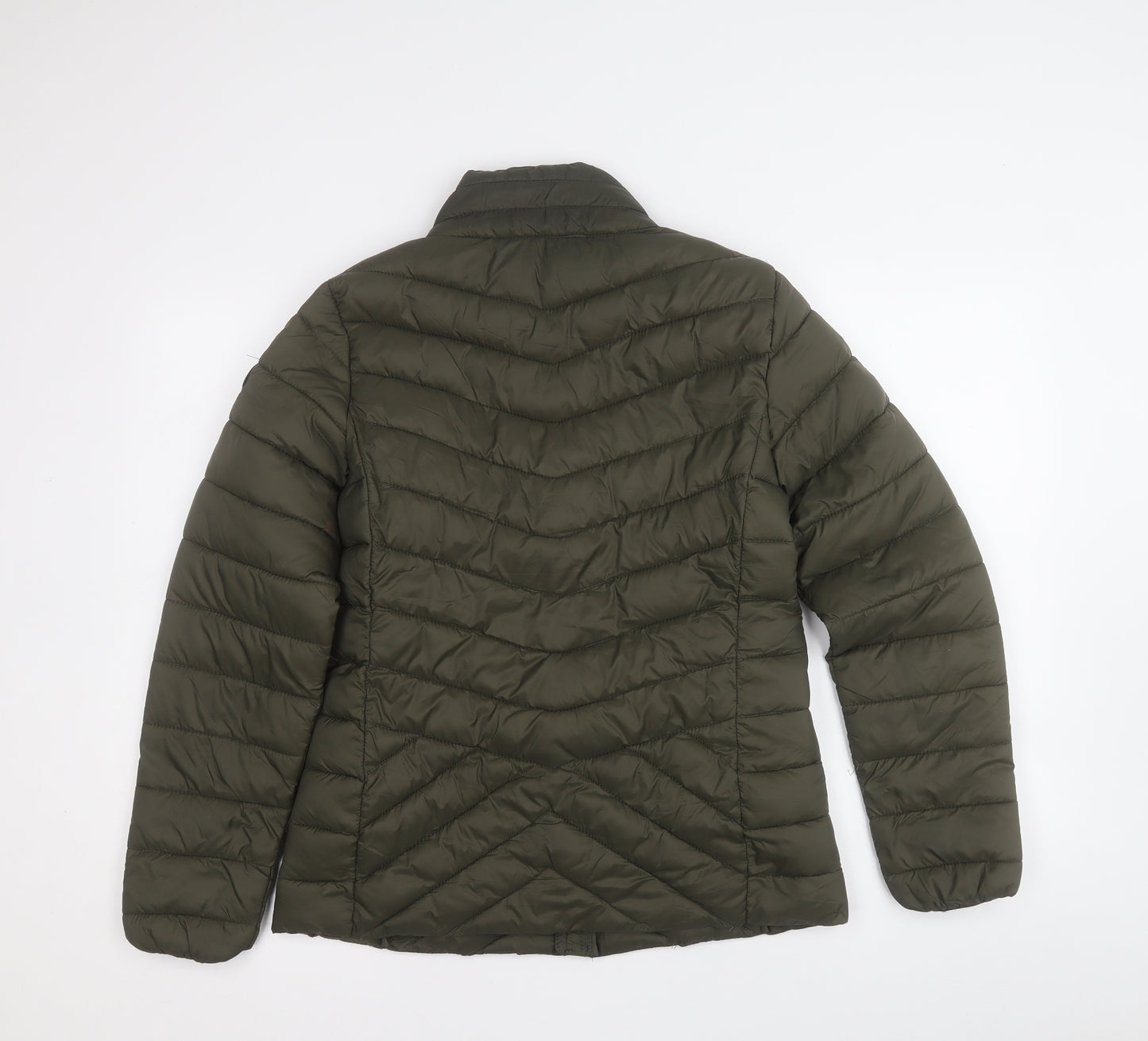 harvey and jones Womens Green   Pea Coat Coat Size 10  Zip