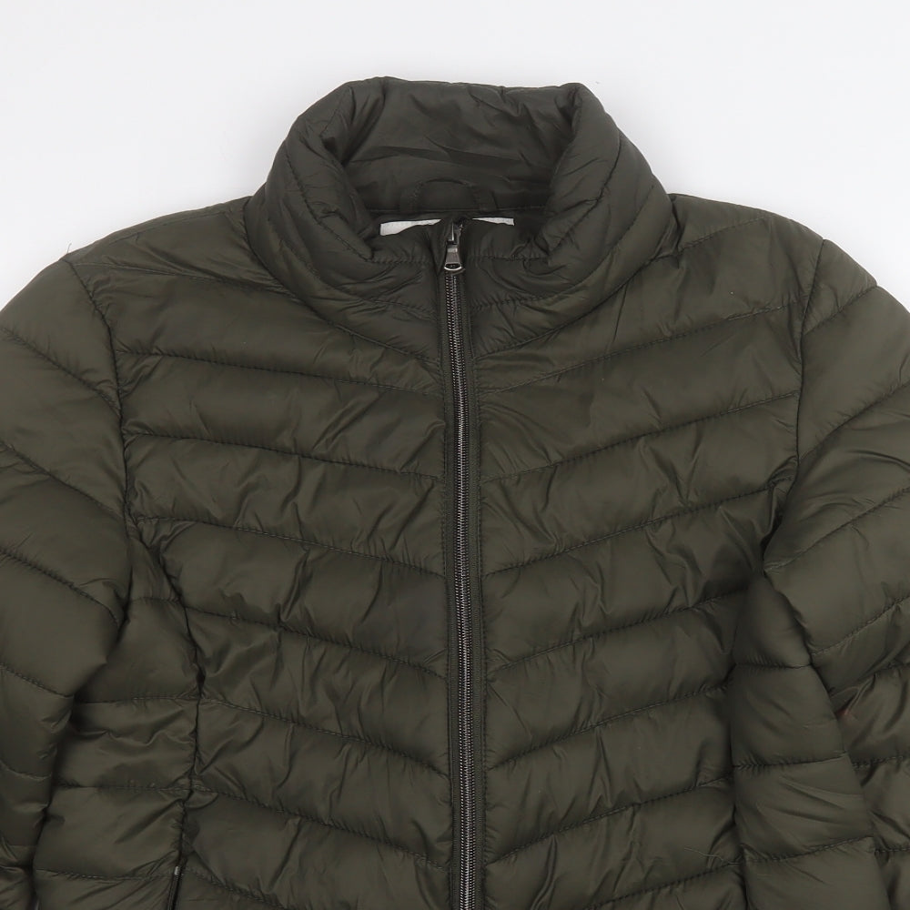 harvey and jones Womens Green   Pea Coat Coat Size 10  Zip